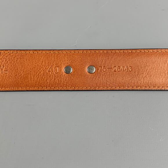 JOHNSTON & MURPHY Size 40 Brown Embossed Leather Belt - Picture 4 of 5